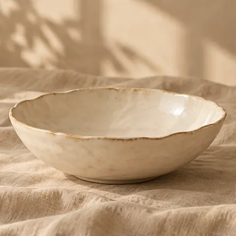 Handmade ceramic serving bowl